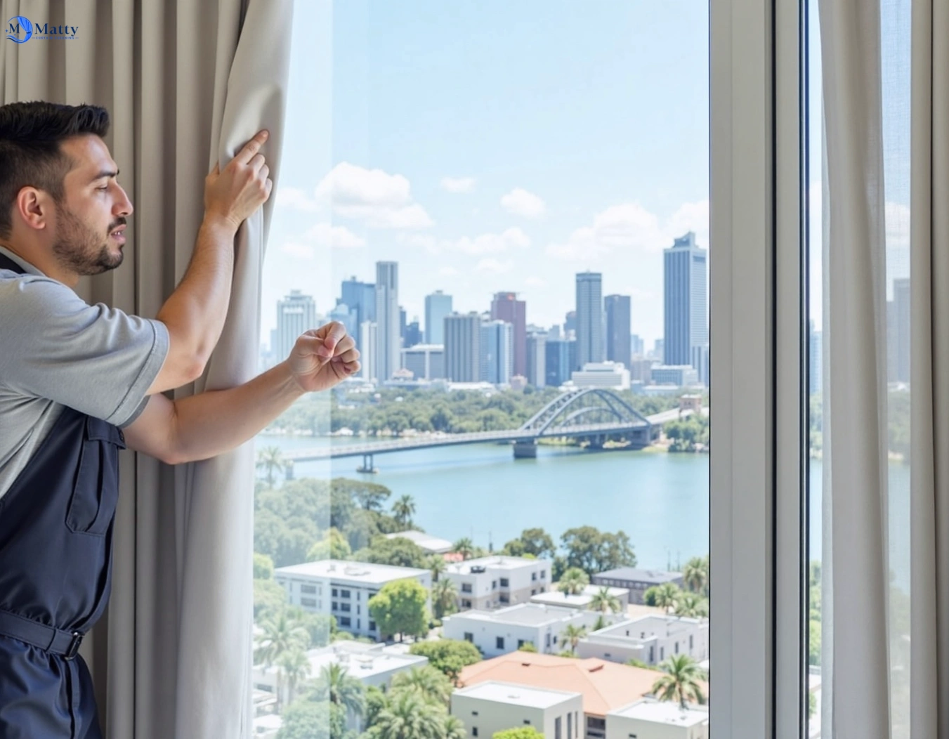 Professional curtain steam cleaning service woodend-vic QLD by Matty Curtain Cleaning